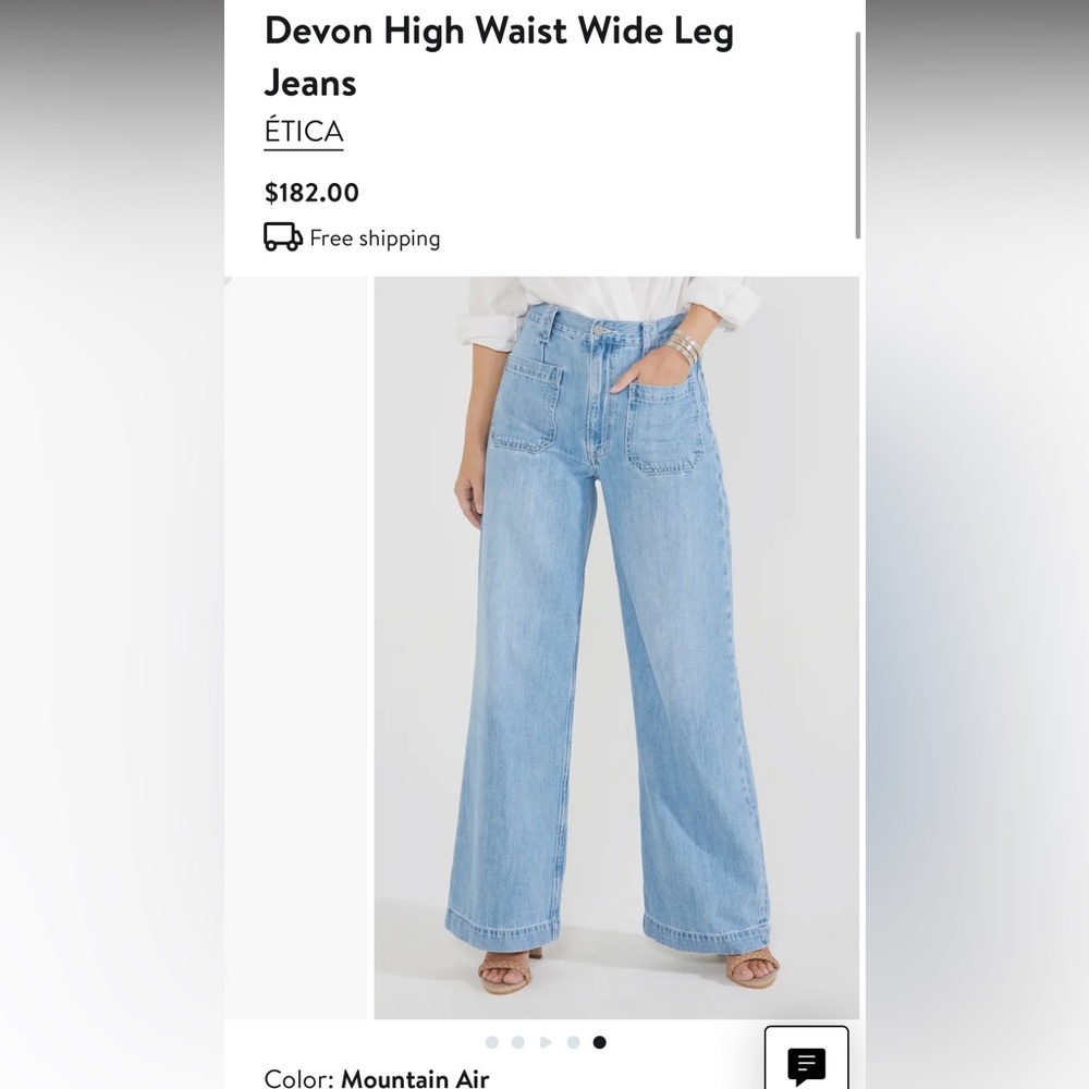 Etica Devon high waist denim